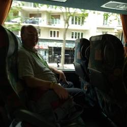 Throughout the trip we each had a pair of seats on the bus. It was quite comfy and Derrek, the bus driver, was