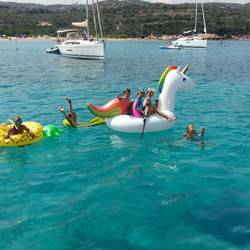 Besuch mit Einhorn, Ananas und Wasserhängematte