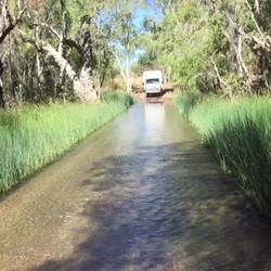 A water crossing on our way in