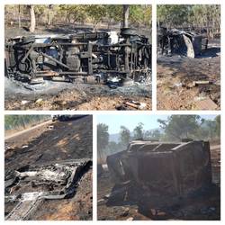 Unser ausgebrannter Camper