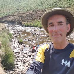 Lunch stop on Doethie River in blazing sunshine