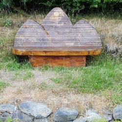 Monument bench to memory of Tony Drake - creator of the Cambrian Way