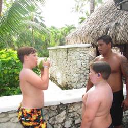 coconut water straight from the coconut