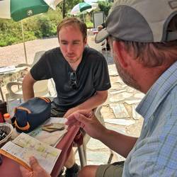 Andy and Alan checking the map