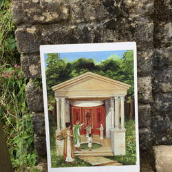Artist's rendition of the springs, and a shrine built over it