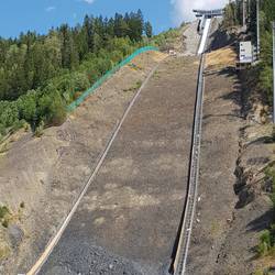 Man beachte die Leute auf den Treppen