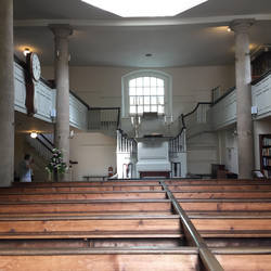 The Chapel. Note the clock--John believed in keeping sermons short and simple.