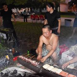 Am Abend gab es noch Barbecue