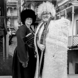 Authentic Georgian attire on unauthenticated couple 😂🤔🤗