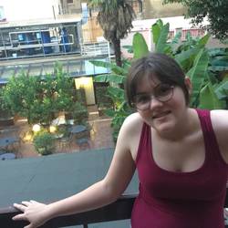 Our small balcony view of the hotel garden