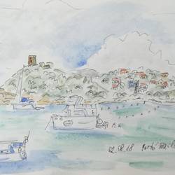 Auch Porto Frailis wird von einem Turm bewacht