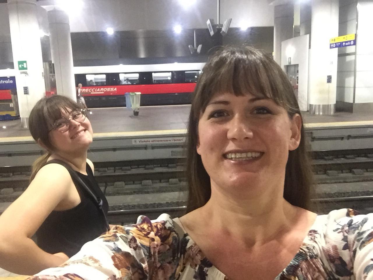 This girls is not having any of my crazy "Mom photos"