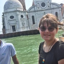 The church cemetery from a water taxi.