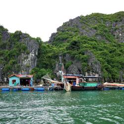 The floating villages of Ha Long Bay