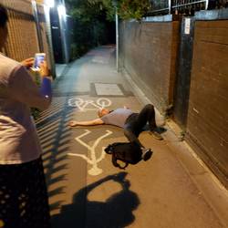 Mark showing us what happens when you tangle with a York cyclist.😂🤣