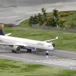 Airbus A340 beim Take off