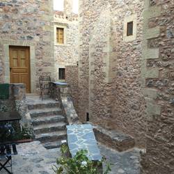 Lane in New Town near beautiful hotel called Linikta