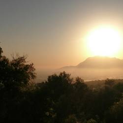 No pictures of full ashtray, but a beautiful sunset over the valley of Kumlova!