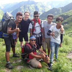 The trek guides, my volunteer manager partner and a volunteet
