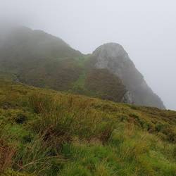 Craig Maesglase cliff at south end.
