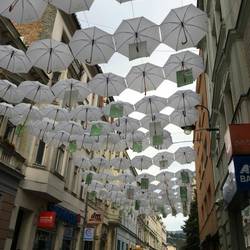 Wish i had one of those umbrellas during our soggy stay in Sarajevo