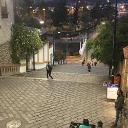 Stairway connecting old to Parque de la Madre