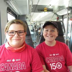 on the train