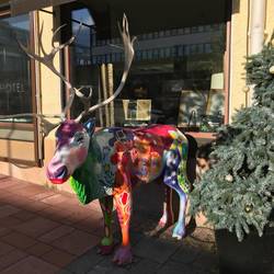 Nicht der Berliner Bär, sondern das Rovaniemi Rentier