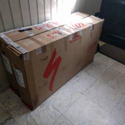 Bikes boxed and ready
