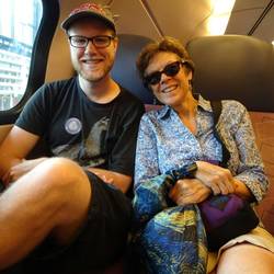 Happy travelers