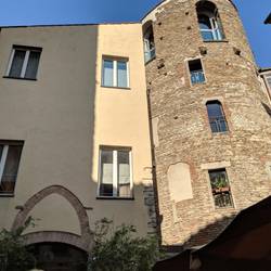 Our hotel built around a tower
