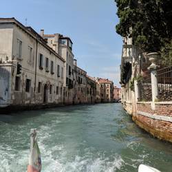 Views from our water taxi to the hotel