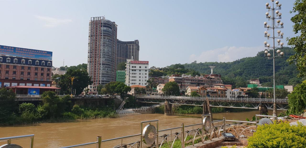 China is on the other side of the river.