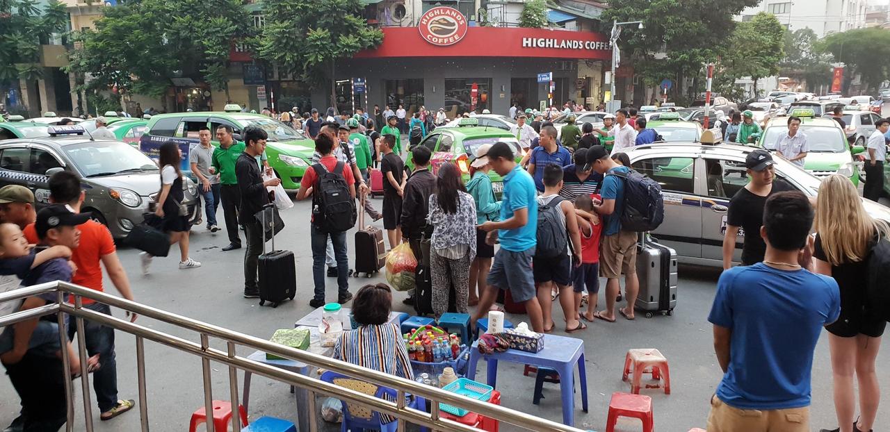 Off the train. People and cars everywhere but no one from the tour company to pick us up.