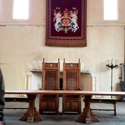 The royal banquet table.