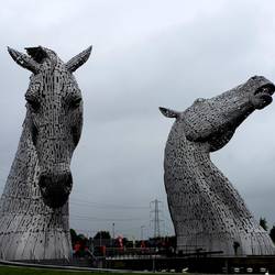 The Kelpies are named Duke and Baron