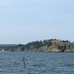 Fishing weir located above the arrow.