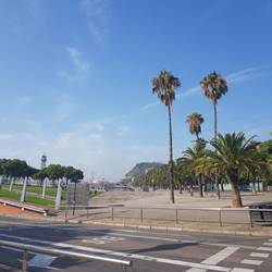 Beim Spaziergang zum Strand heute Morgen habe ich mein gestriges Ziel noch einmal abgelichtet: der Montjuïc