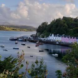 Portree in daylight.