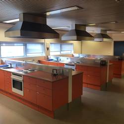 Learning kitchen for the elementary students.