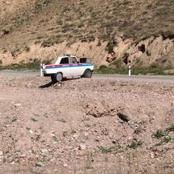 Ein "flaches" Polizeiauto