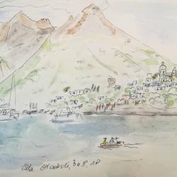 Stromboli vom Ankerplatz aus