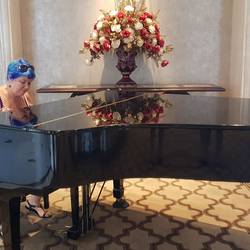 Concert pianist doing her thing