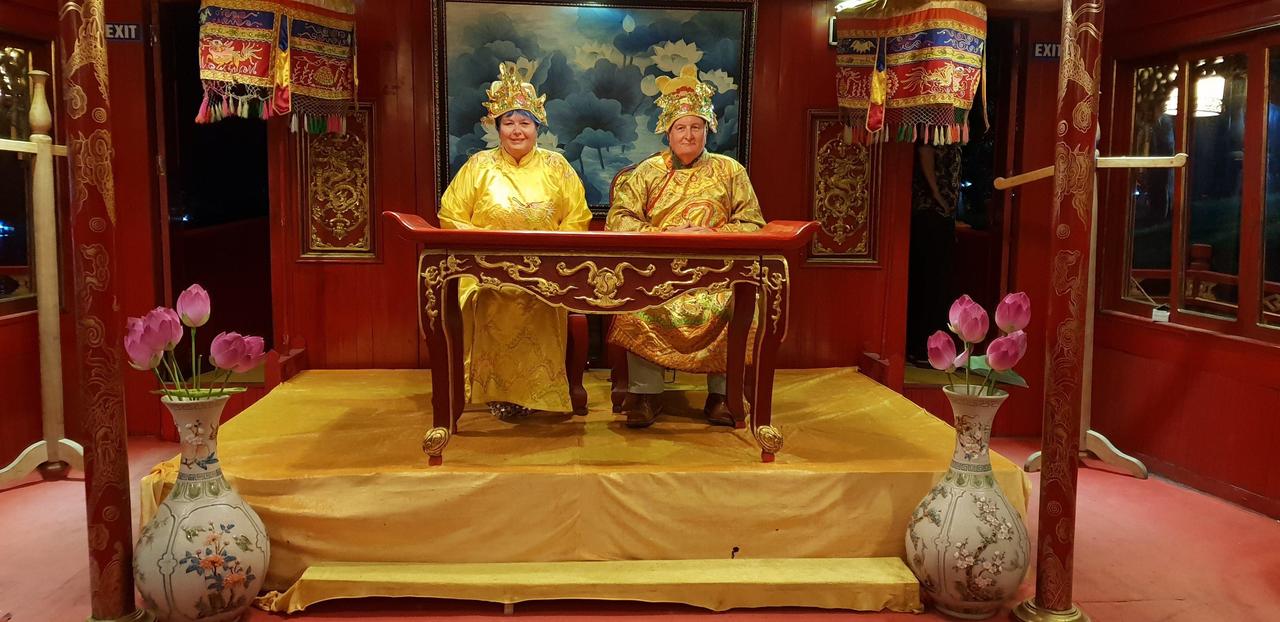 The Emperor and Empress waiting for the Royal meal to commence.