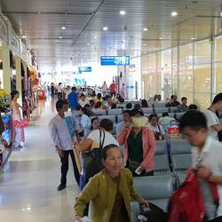 Waiting at Hue Airport.