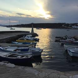 Dinghy harbour at Aliki on Paros