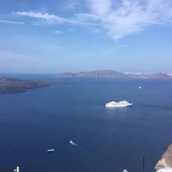 Santorini looking west not at sunset!