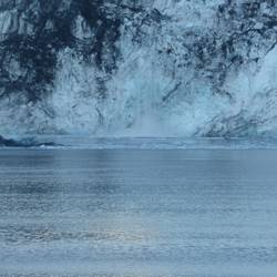 The slip and splash precede the loud crack as the ice breaks.