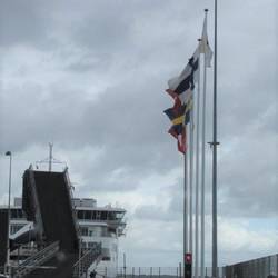 waiting to board the ferry
