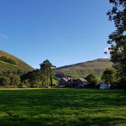 View across camping field looking South East
